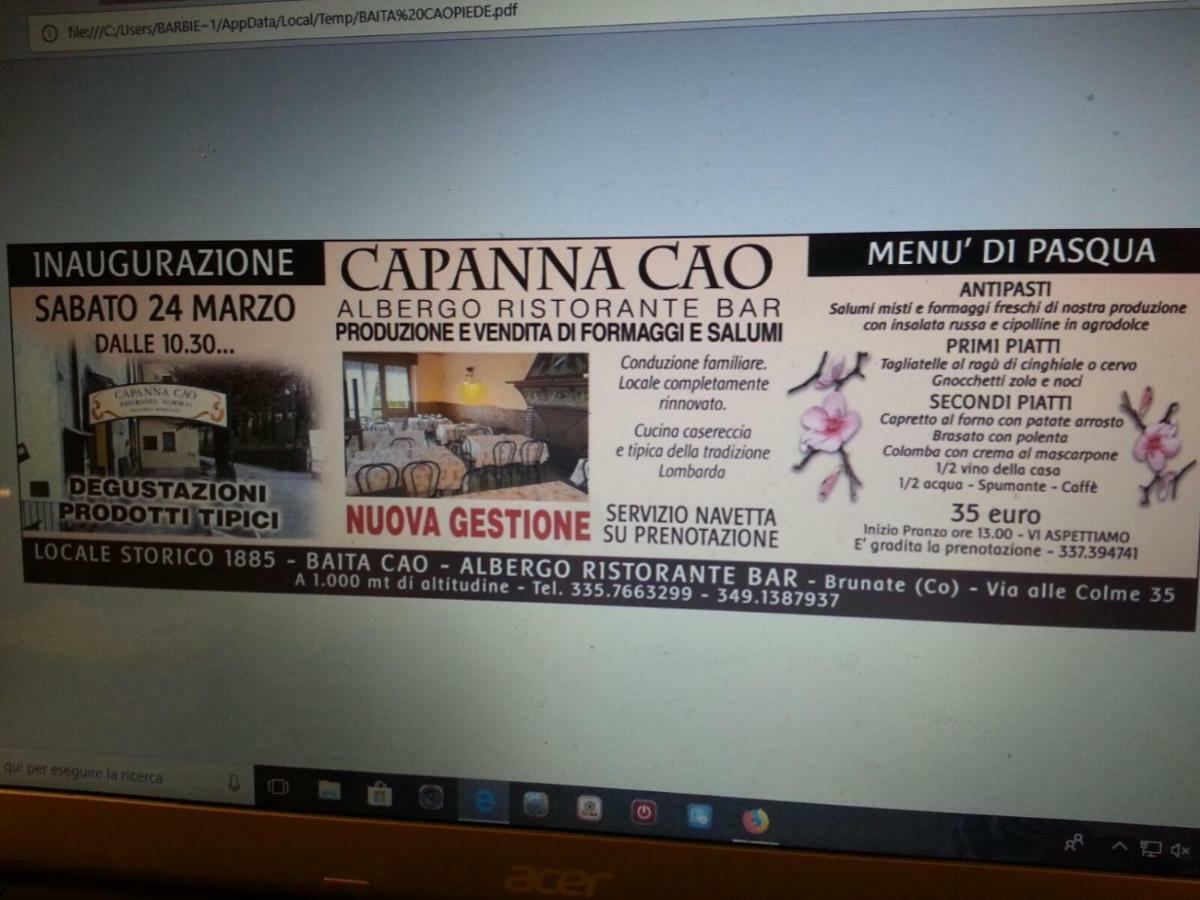 Capanna C.A.O. Hotel Brunate Exterior photo